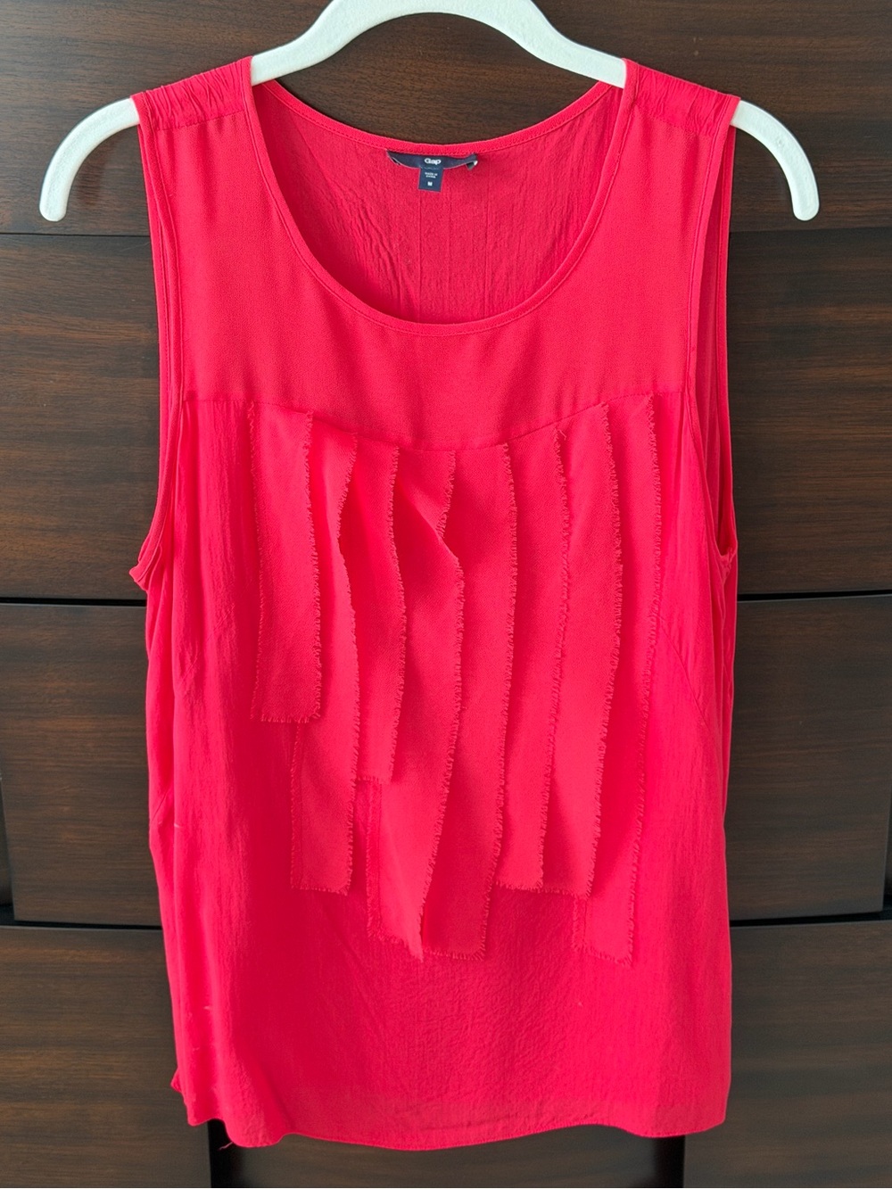 LIKE NEW Gap Layered Ruffle Tank | Watermelon Red | M